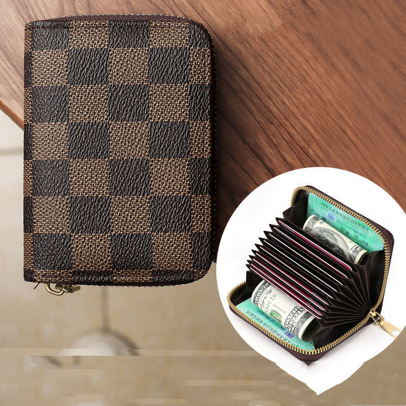 Walnut Lane Wallet- Women's Wallet-Trendy-Multi-card Slot Zipper Coin Purse Card Holder