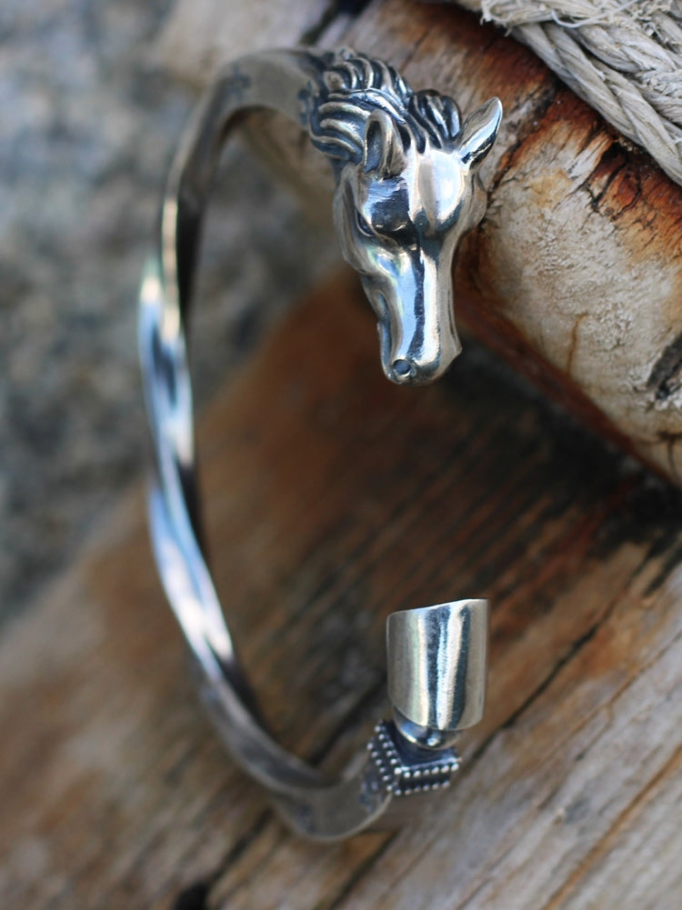 Midwest Mustang Bangle - Handmade Bracelet Sterling Silver