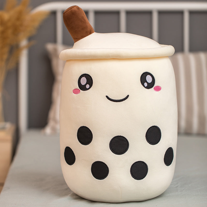 Holy Boba Plushie Toy - Unique Soft Teddy Plush Boba Milk Tea Plushie Toy Stuffed Fruit Shape Taste Milk Tea Hug Pillow Balls Boba Tea Cup Cushion Kids