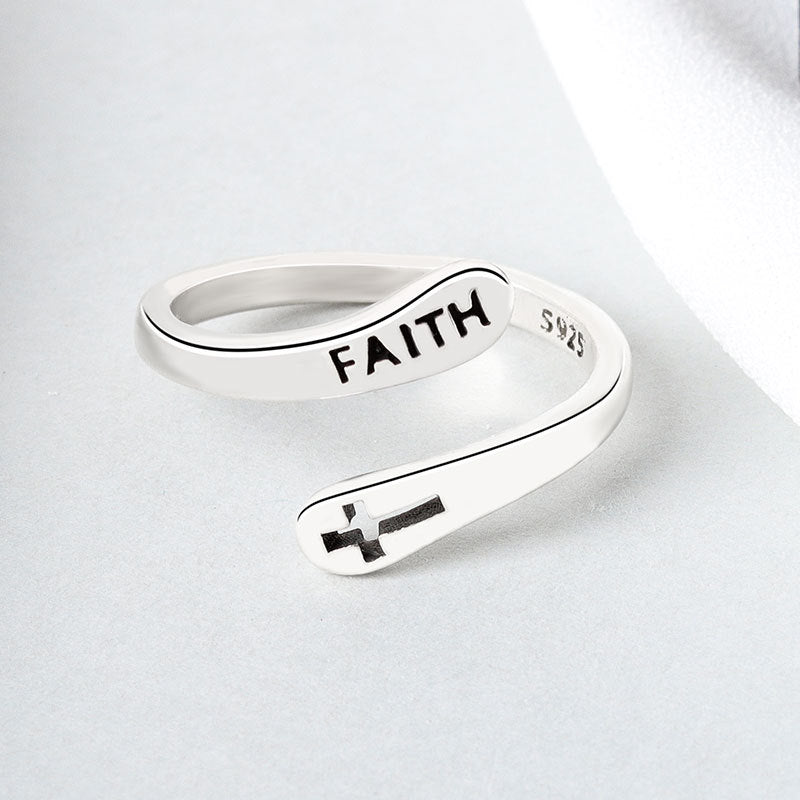 Faithful Forever - Women's Faith engraved Ring - Religious Jewelry- Gifts for her