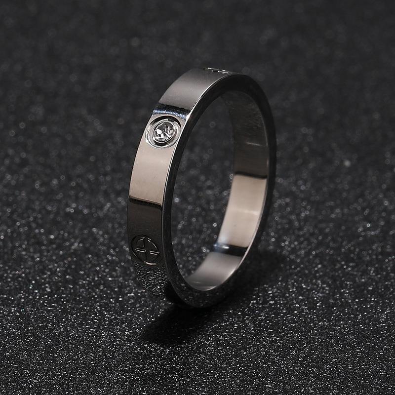 Egypt Enthralled Wedding band - Titanium Steel Ring For Women, Luxury Diamond-embedded band