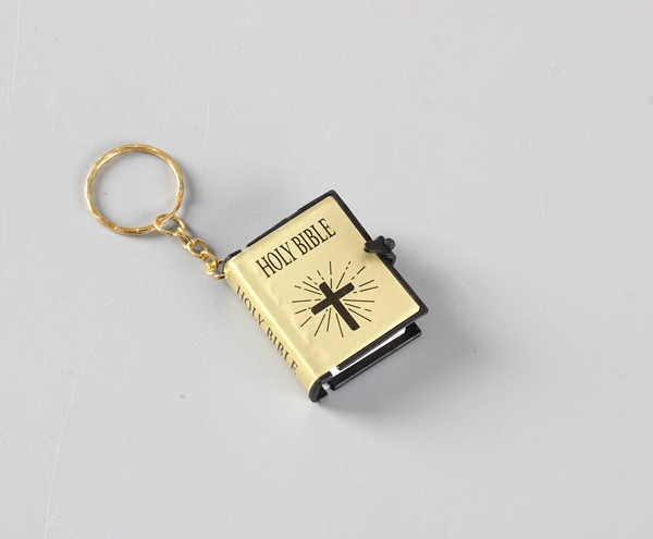 Bible Keychain - Mini HOLY Bible Keychain Religious Christian Jesus Cross Key Chain Women Prayer God Bless Gift Souvenirs Keyring