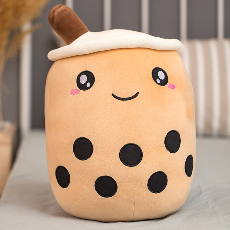 Holy Boba Plushie Toy - Unique Soft Teddy Plush Boba Milk Tea Plushie Toy Stuffed Fruit Shape Taste Milk Tea Hug Pillow Balls Boba Tea Cup Cushion Kids