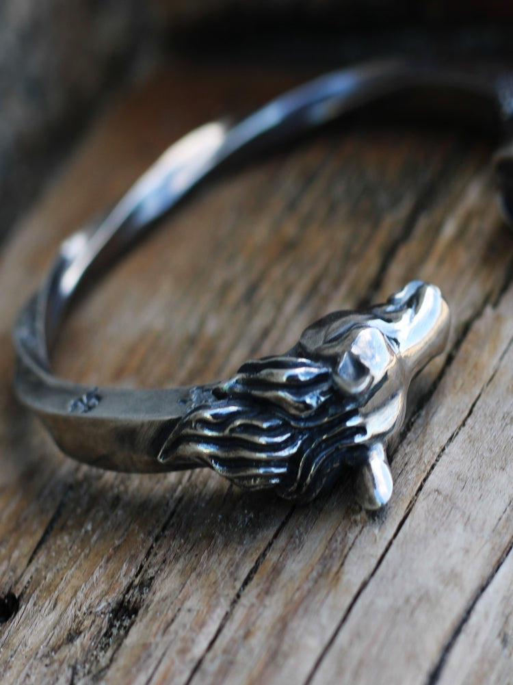 Midwest Mustang Bangle - Handmade Bracelet Sterling Silver