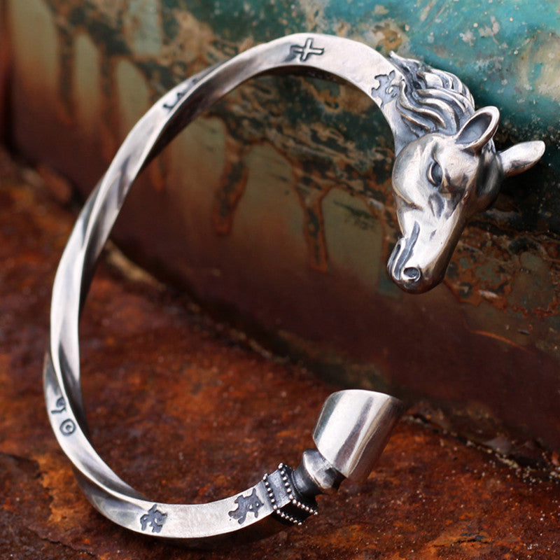 Midwest Mustang Bangle - Handmade Bracelet Sterling Silver