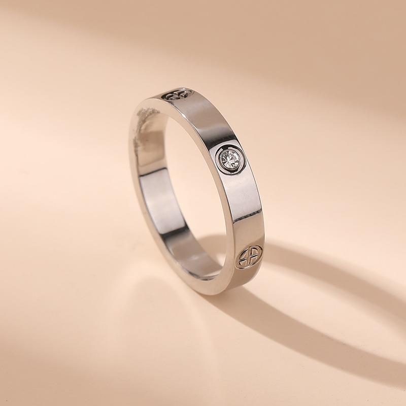 Egypt Enthralled Wedding band - Titanium Steel Ring For Women, Luxury Diamond-embedded band