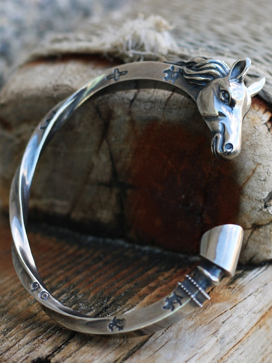 Midwest Mustang Bangle - Handmade Bracelet Sterling Silver